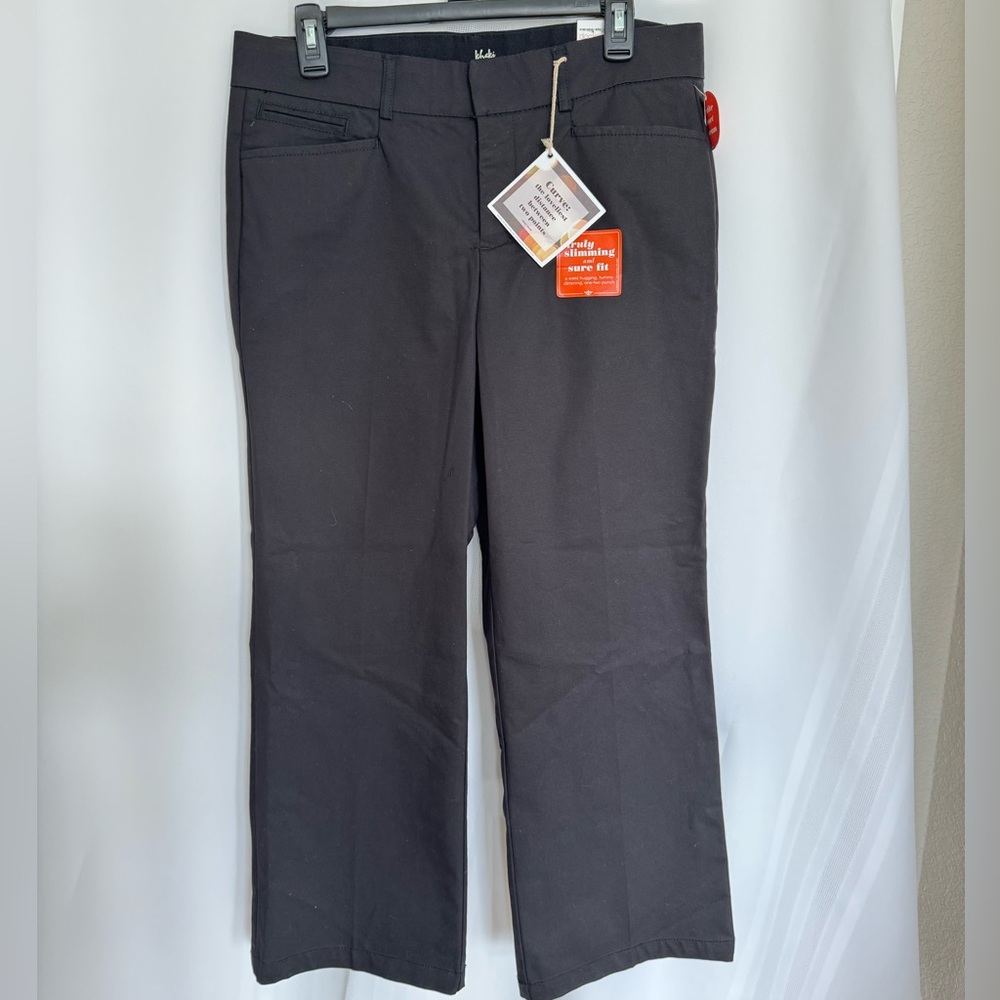 Black Dockers Metro Khaki Pants 12 Petite short NWT